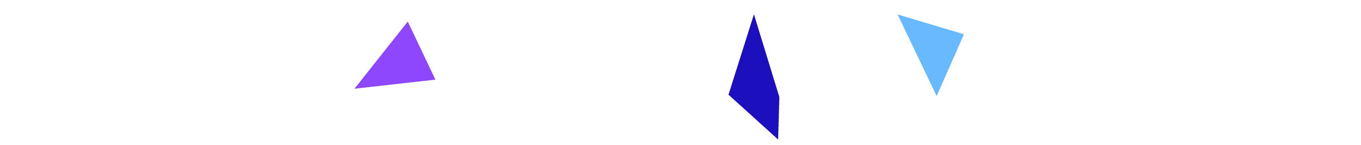 further blue and purple shapes from the top strap image falling down the web page