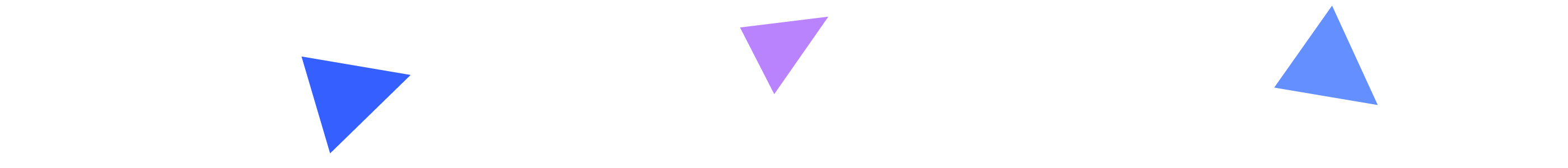 further blue and purple shapes from the top strap image falling down the web page