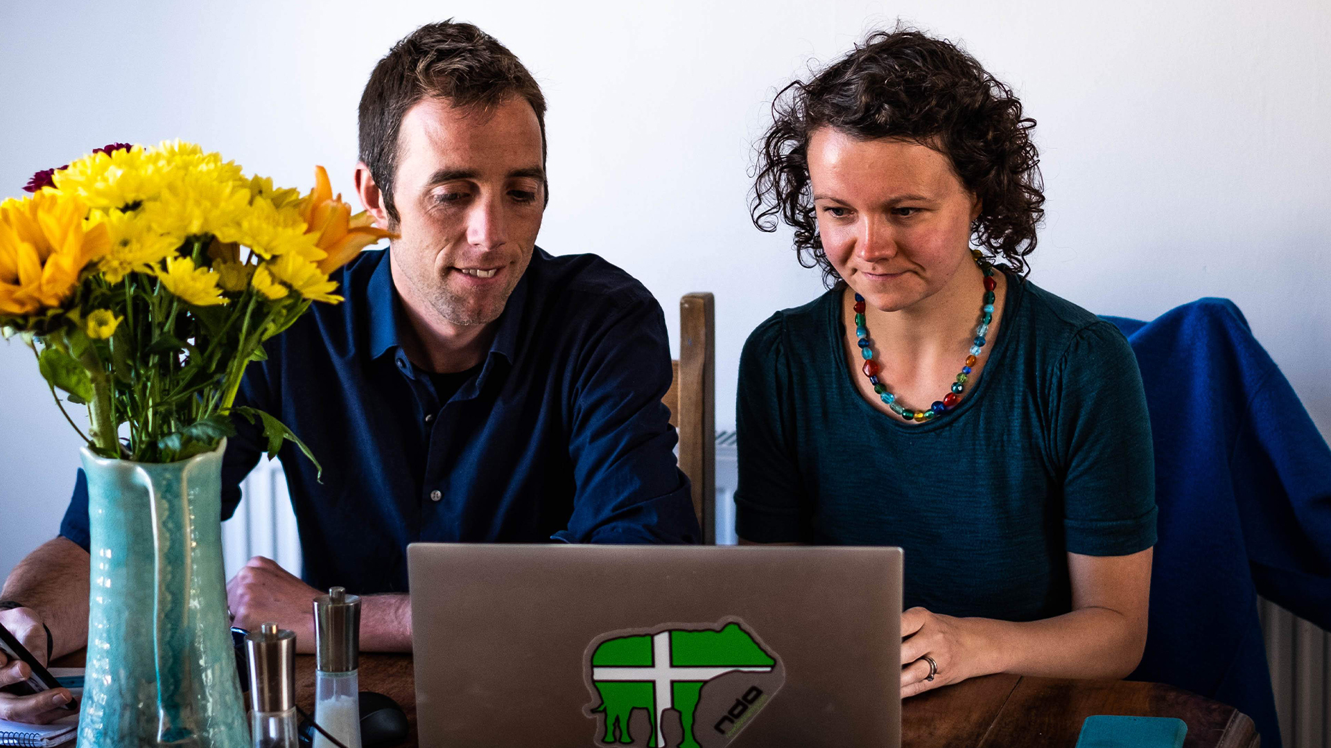 Image of someone using an tablet device for training purposes